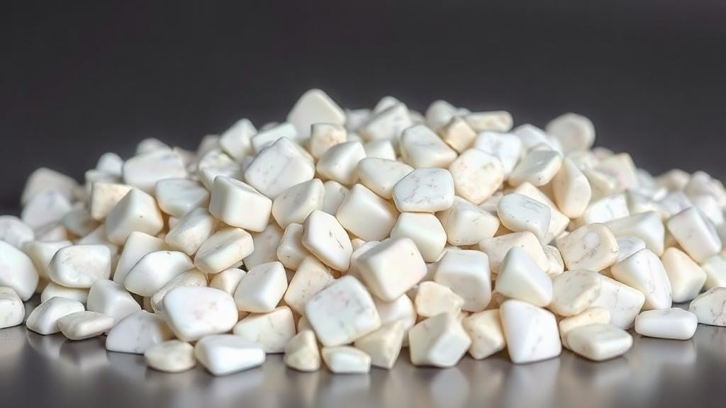 Decorative white marble chips Decorative white marble chipsфото