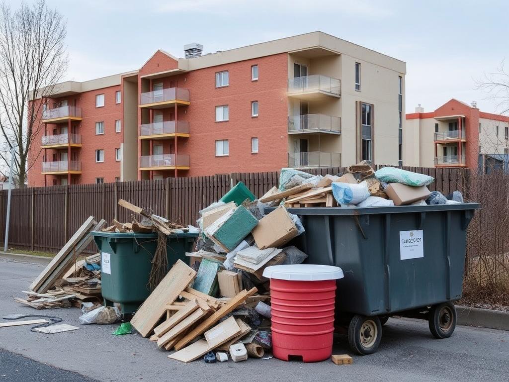 dispose of construction waste during apartment renovations фото