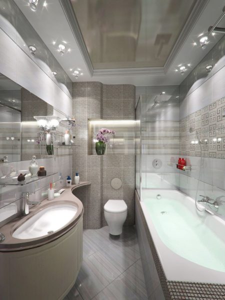 Как отделать ванную комнату зеркальными поверхностями