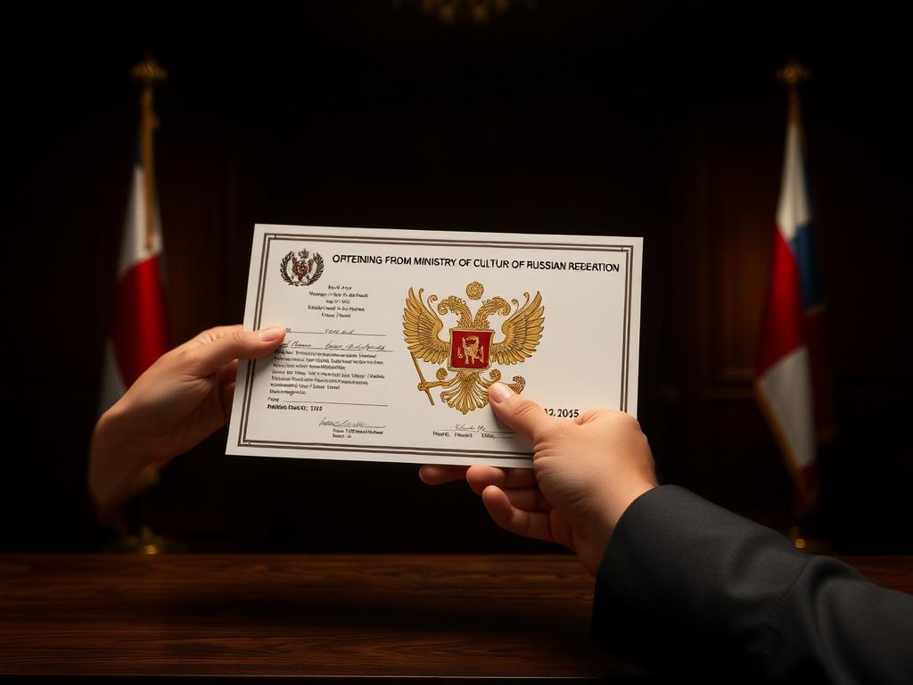 Obtaining a license from the Ministry of Culture of the Russian Federationфото