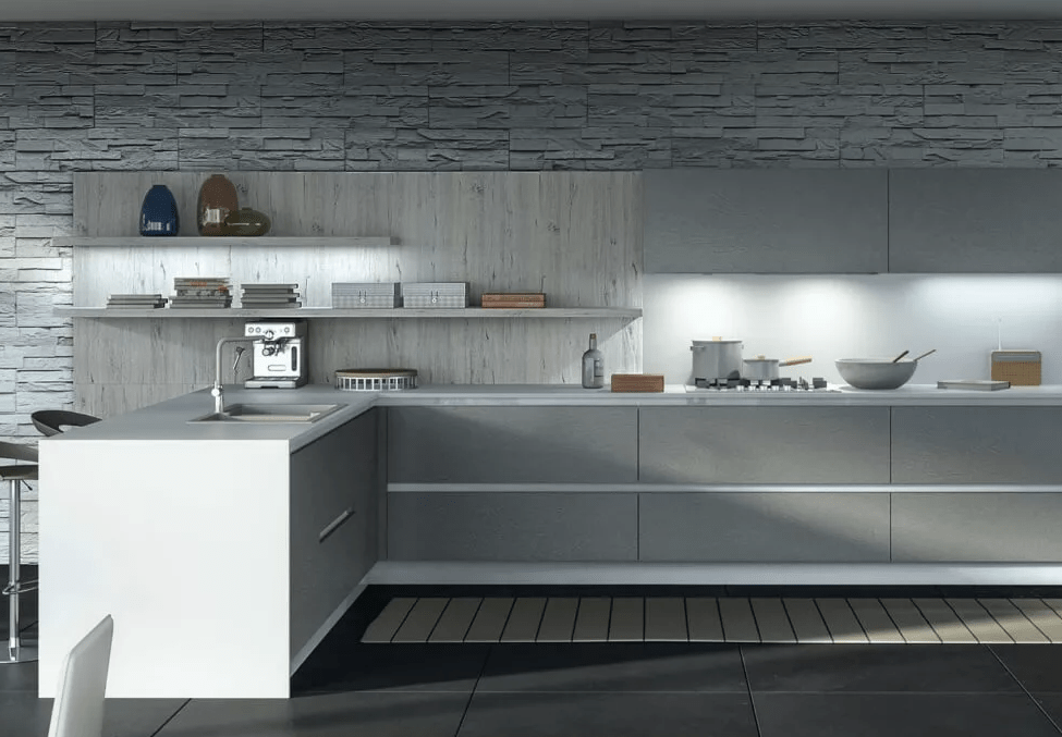 Современный дизайн кухни в стиле хай тек 2021