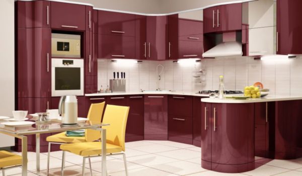 Мебель с радиусными фасадами как часть интерьера кухни