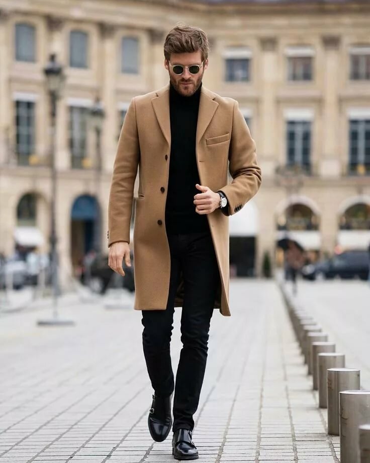 С чем носить пальто мужчине зимой