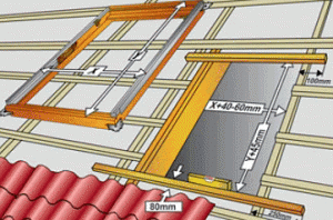 Схема монтажа слухового окна на металлочерепичной крыше